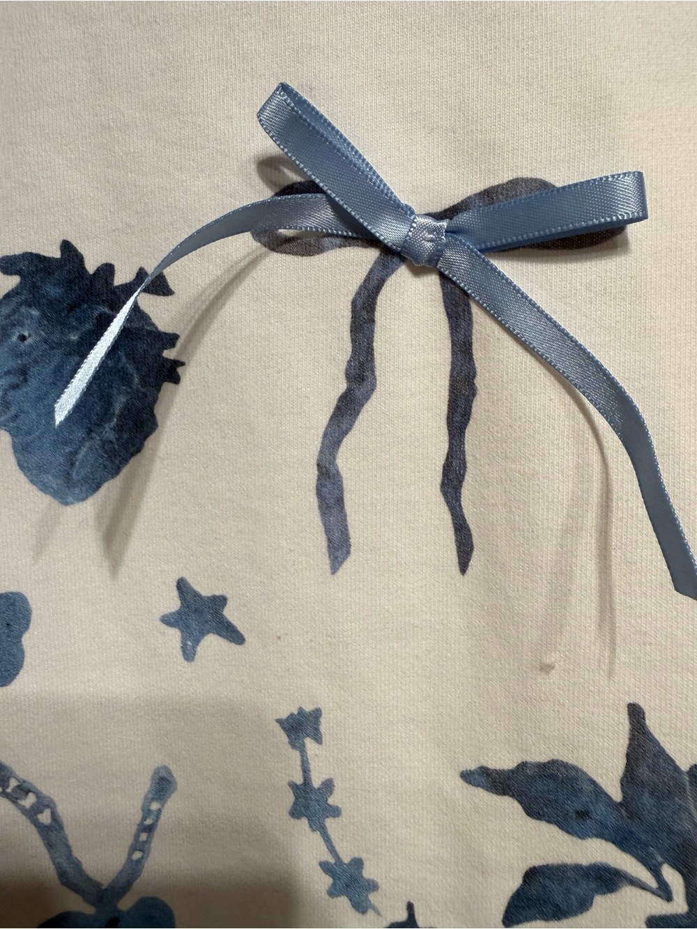 Rosie Posie White Graphic Tee with Blue Bow Accents - Picture 4 of 7